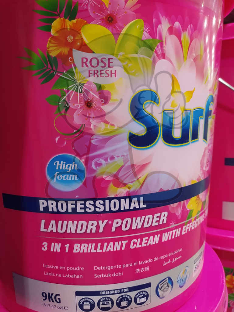 Surf Professional Rose Fresh Laundry Powder 9Kg Household Supplies