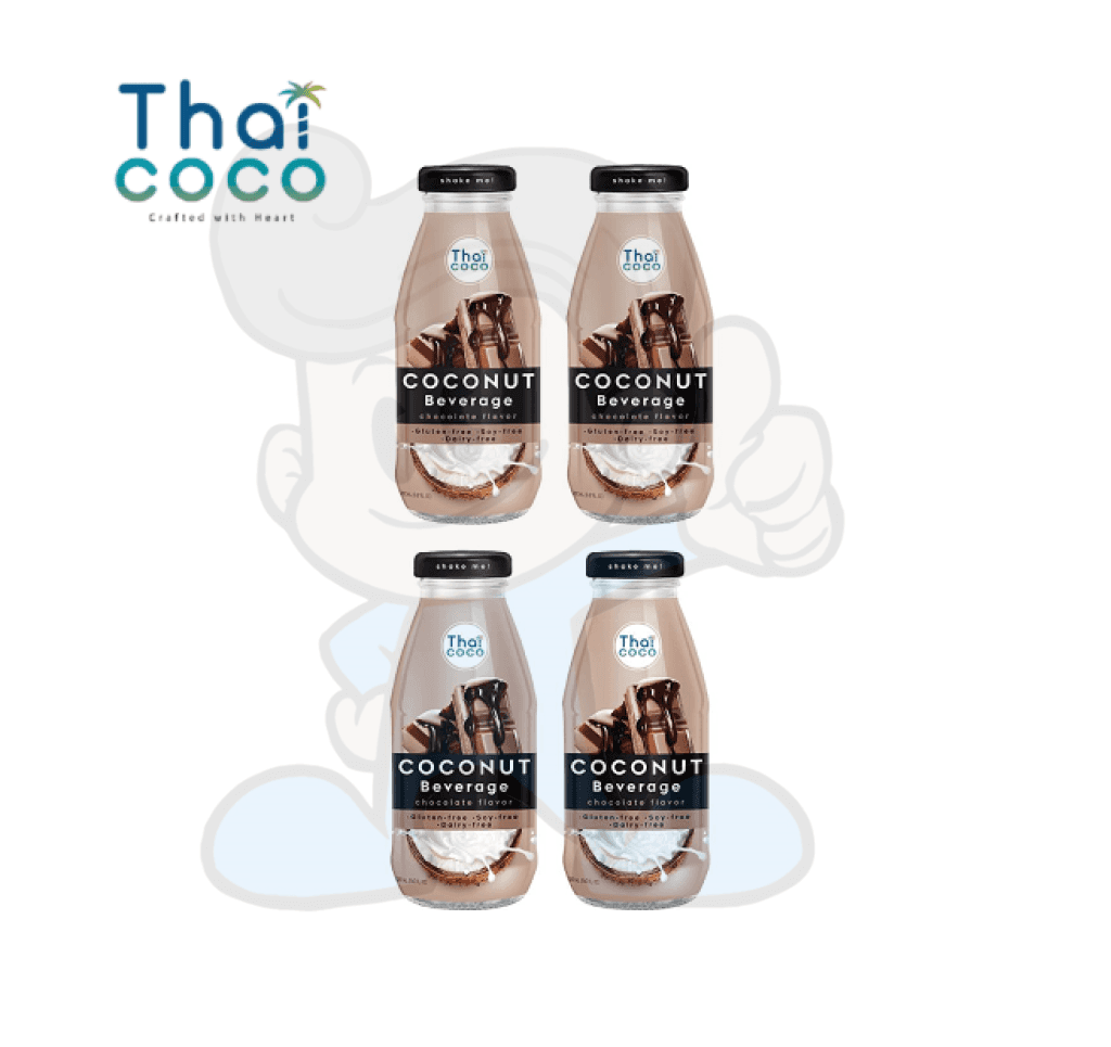 Thai Coco Coconut Beverage Chocolate Flavor (4 X 280Ml) Groceries