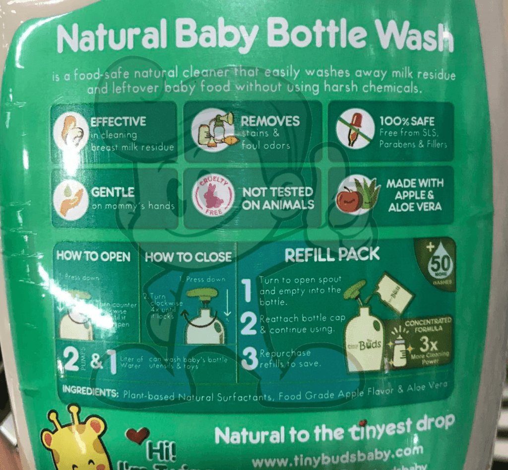 Tiny Buds Natural Baby Bottle Wash 600Ml Mother &