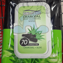 Uni Care Charcoal Deep Cleansing Wipes (2 X 70S) Mother & Baby