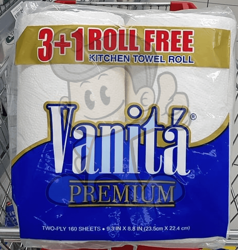 Vanita Premium Kitchen Towel Roll 2-Ply (2 X 4S) Household Supplies