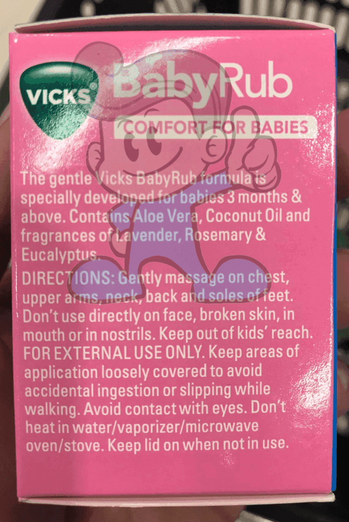 Vicks Babyrub Comfort For Babies Soothing Ointment 45G Mother & Baby
