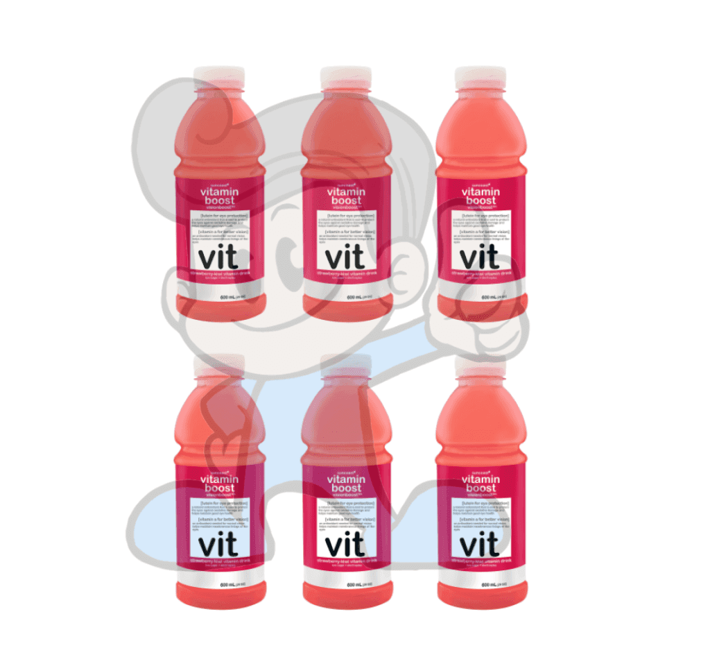 Vitamin Boost Visionboost Strawberry Kiwi Drink (6 X 600Ml) Groceries