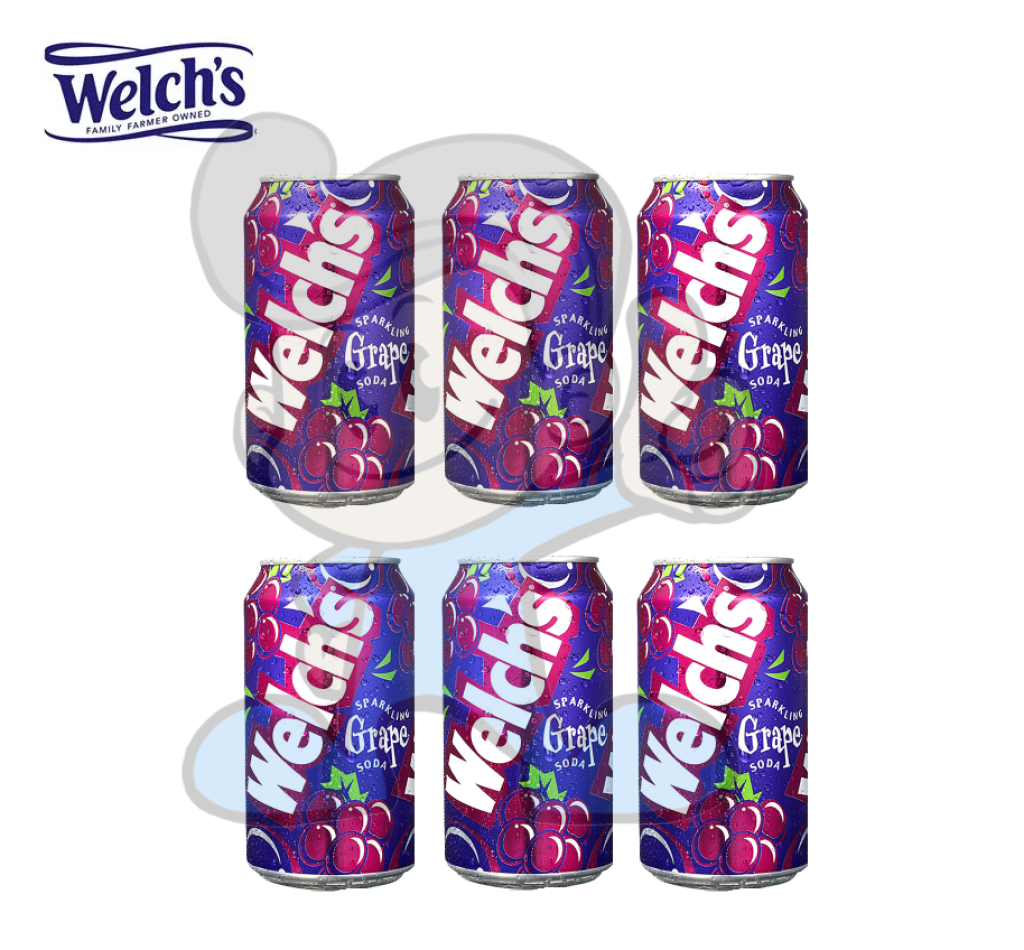 Welchs Sparkling Soda Grapes (6 X 355Ml) Groceries