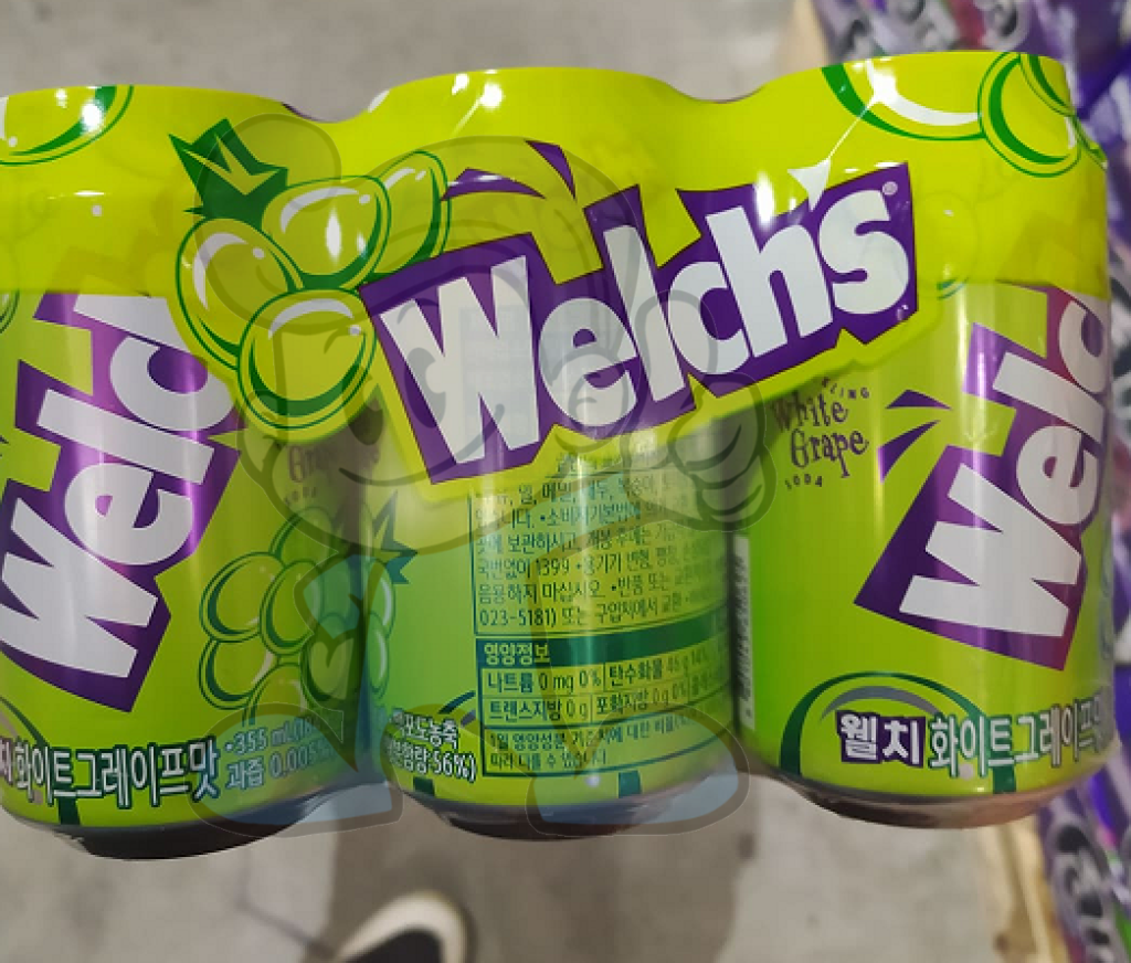 Welchs Sparkling Soda White Grapes (6 X 355Ml) Groceries
