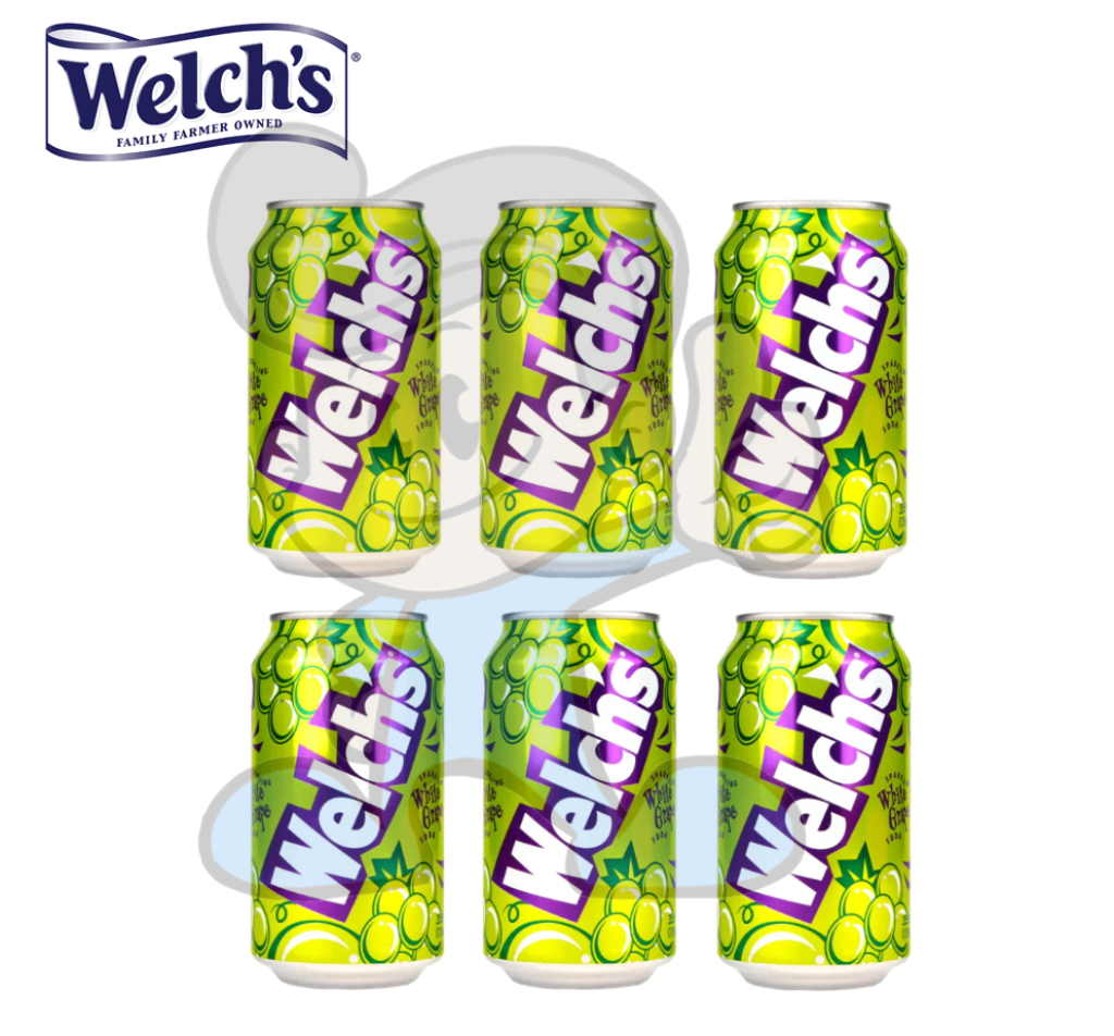 Welchs Sparkling Soda White Grapes (6 X 355Ml) Groceries
