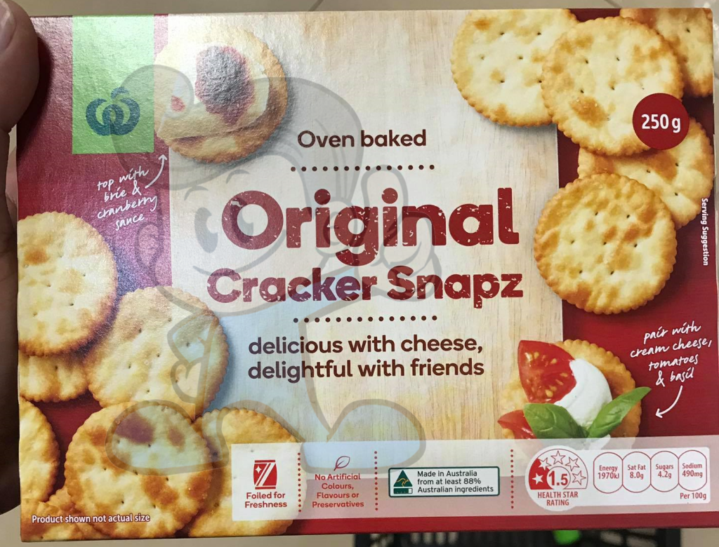 Woolworths Oven Baked Original Cracker Snapz (2 X 250 G) Groceries