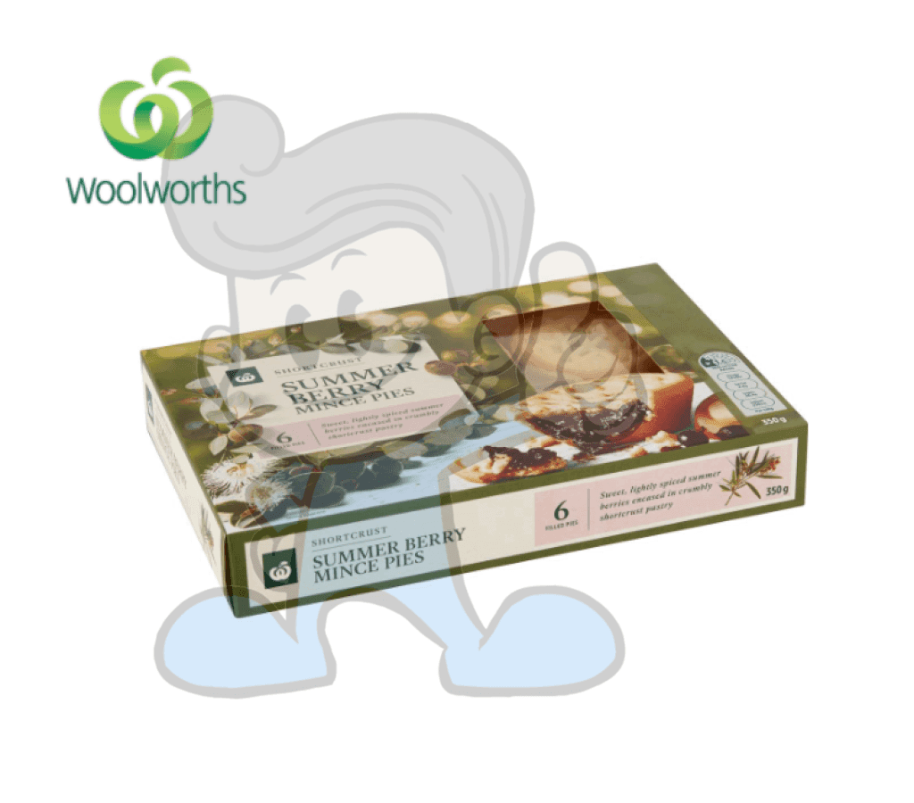 Woolworths Summer Berry Fruit Mince Pies 6 Pack 350G Groceries