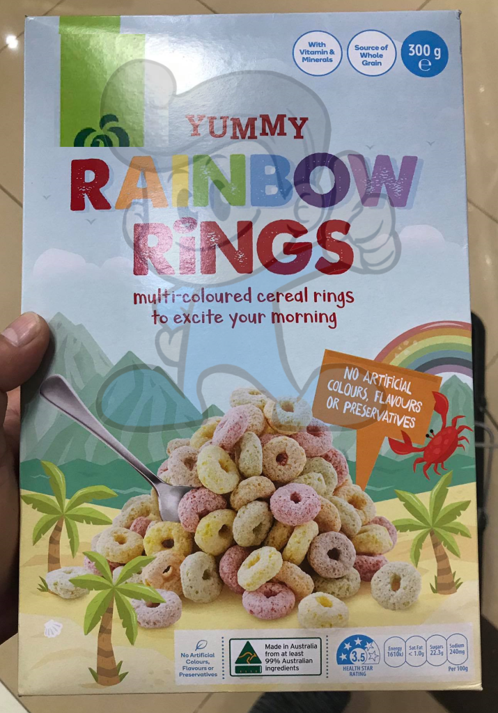 Woolworths Yummy Rainbow Cereal Rings (2 X 300 G) Groceries