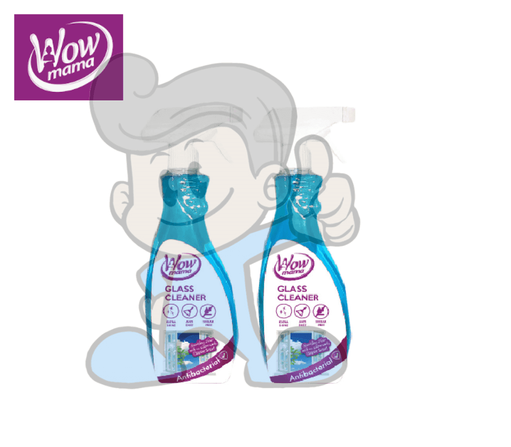 Wow Mama Glass Cleaner Antibacterial (2 X 500 Ml) Household Supplies